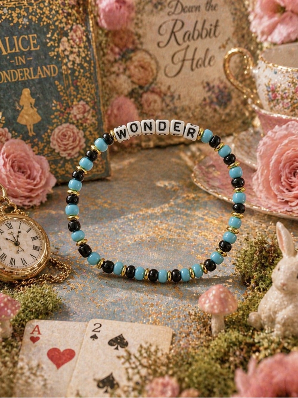 Alice in Wonderland Influence Bracelet Stack Set 8” - Picture 2 of 5